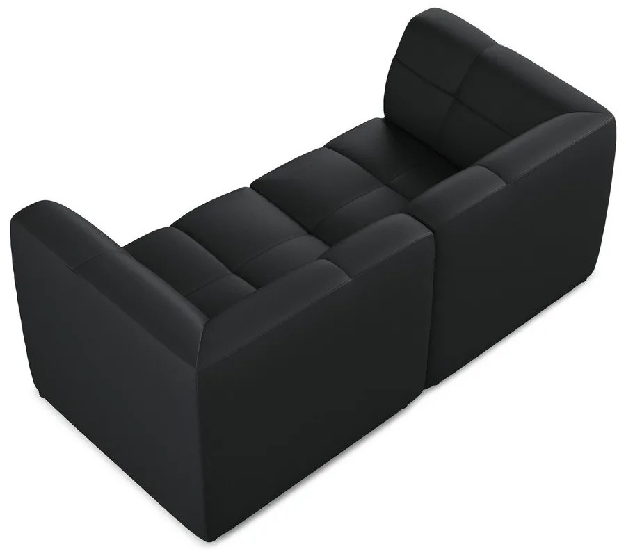Czarna sofa z imitacji skóry 180 cm Aloha – Makamii