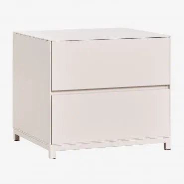 Zestaw 2 Prostokątnych Szafek Nocnych 50x45 Z Mdf Kivora Gardenia Biel - Sklum