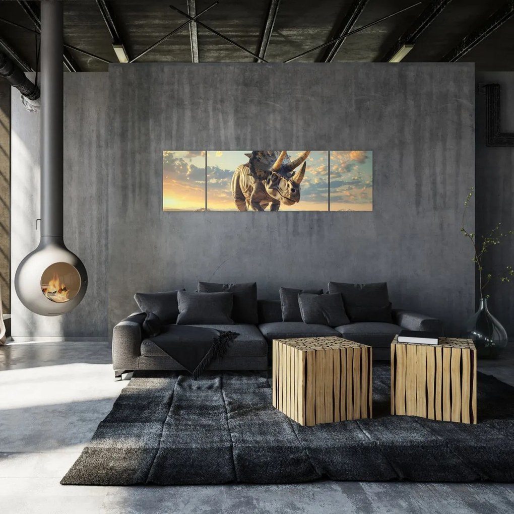 Obraz - Triceratops (170x50 cm)