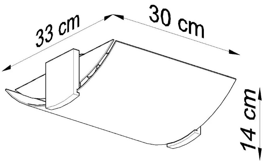 Biała lampa sufitowa ze szklanym kloszem 33x30 cm Eva – Nice Lamps
