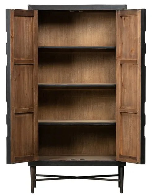 Czarna szafka z drewna z recyklingu 75x143 cm Bequest – BePureHome