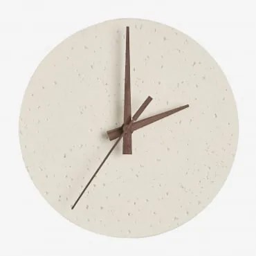 Zegar Ścienny Ø25 Z Betonu Relyo Biała - Sklum