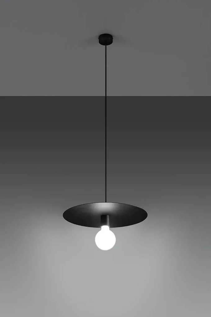 Czarna loftowa lampa wisząca kapelusz R7-A24