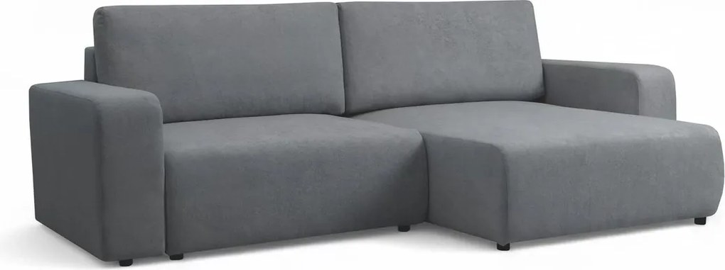 Narożnik Avia L z funkcją spania uniwersalny prawo/lewostronny - szara boucle Gerra 70