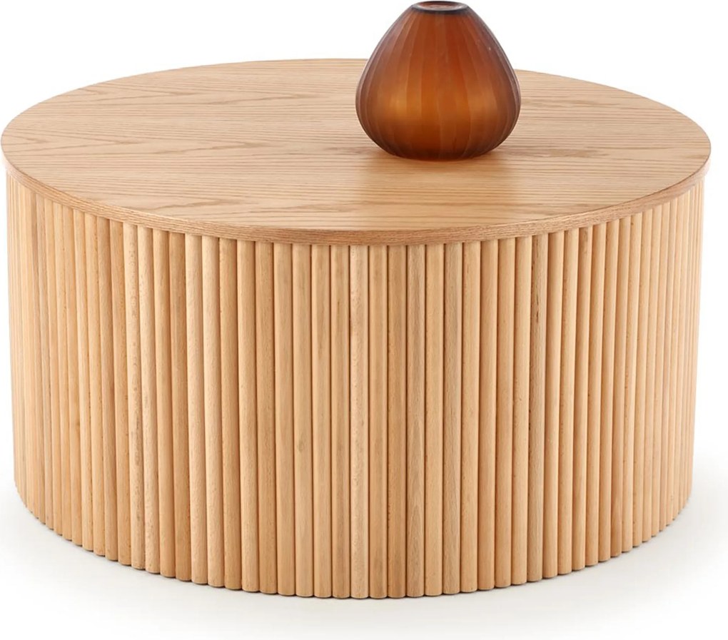 Stolik kawowy okrągły Tamis 80 cm - naturalny