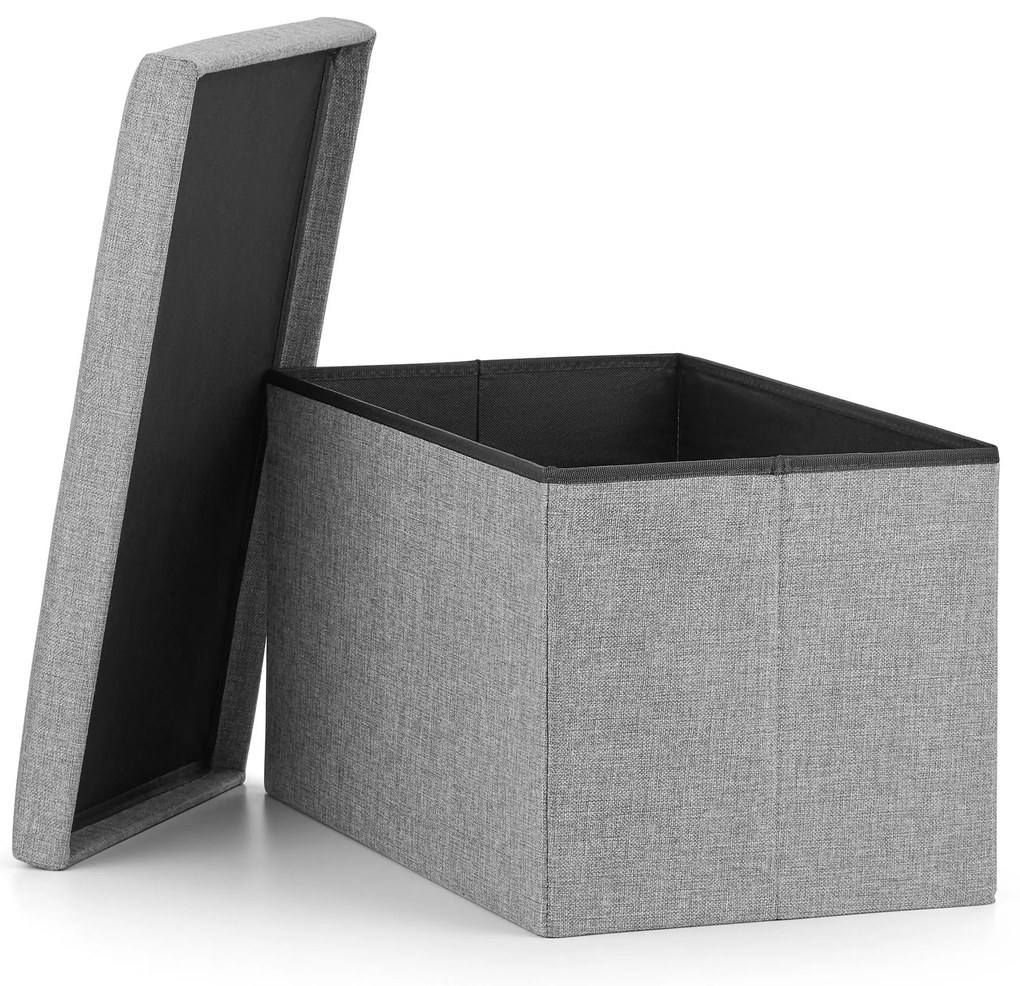 Szara pufa FURELA XL 60 x 38 x 38 cm