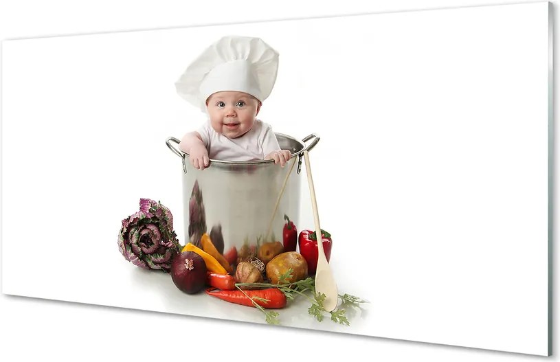 Panel nad Blat Kuchenny Zabawne Ujęcie z Warzywami