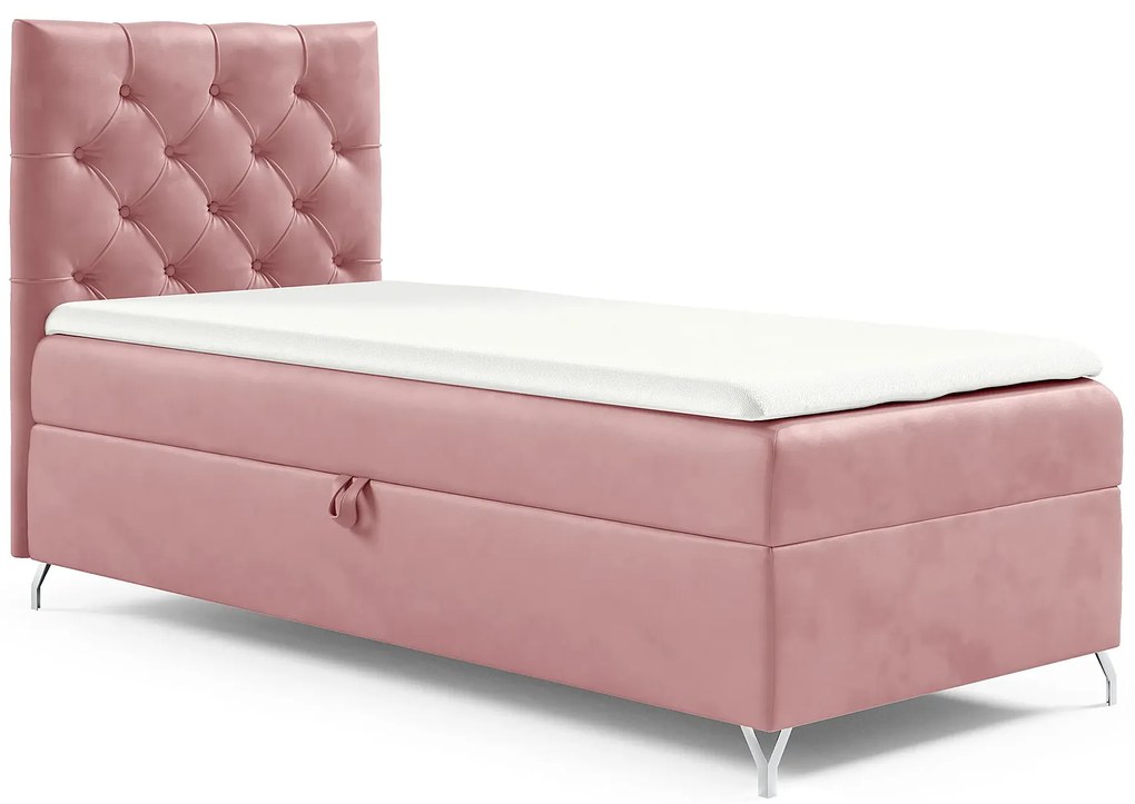 Różowe pojedyncze łóżko kontynentalne 3 rozmiary W9-D93