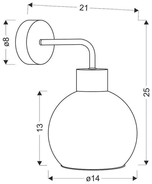 Nowoczesny szklany kinkiet ścienny - D159 G2-D86