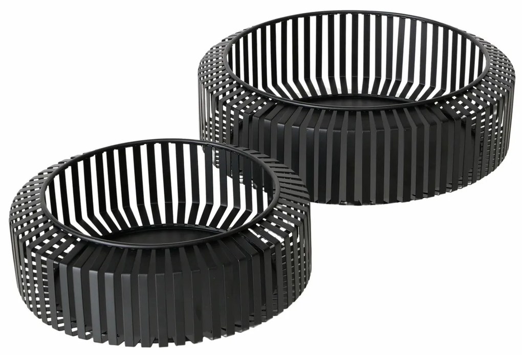Metalowe miski ozdobne VIKI, 2 szt. Ø 24-30 cm