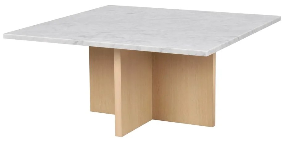 Biało-naturalny marmurowy stolik 90x90 cm Brooksville – Rowico