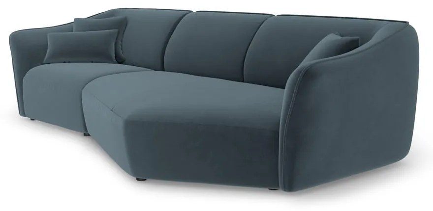 Niebieski aksamitny narożnik Tokyo – Cosmopolitan Design