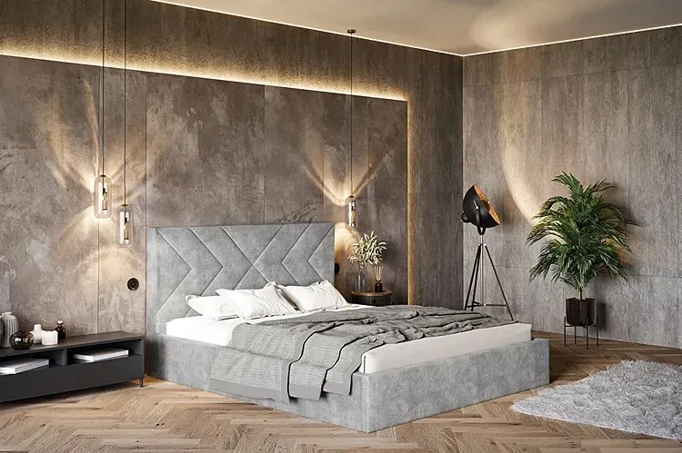 Tapicerowane łóżko 140x200 E5-N28