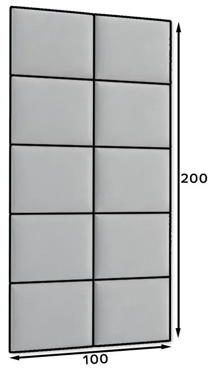 Zestaw 10 paneli tapicerowanych QUADRATTA 100x200 granatowy ELTAP