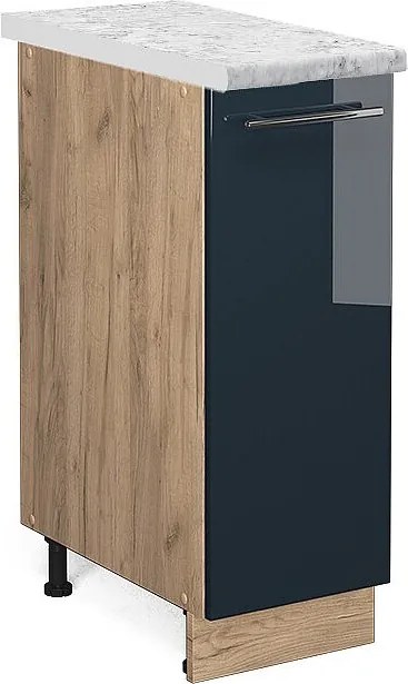 Szafka apteczna ciemnoniebieski wysoki połysk 30x60x82 fame-line