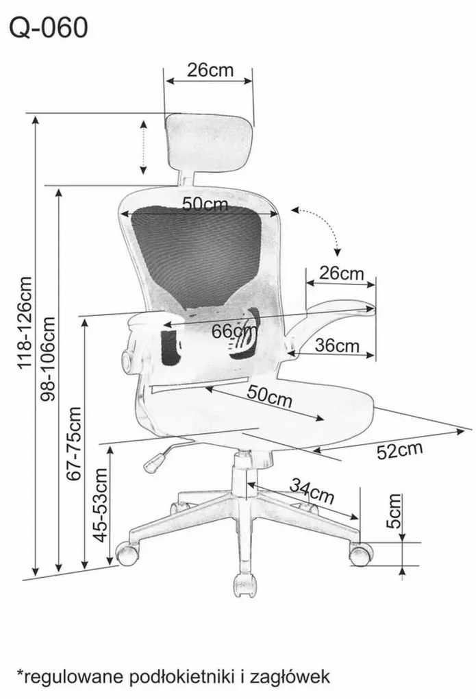FOTEL OBROTOWY Q-060 CZARNY SIGNAL