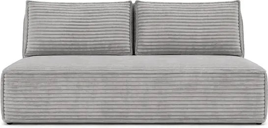 Sofa z Funkcją Spania MAVIA Szara Sztruksowa Japandi