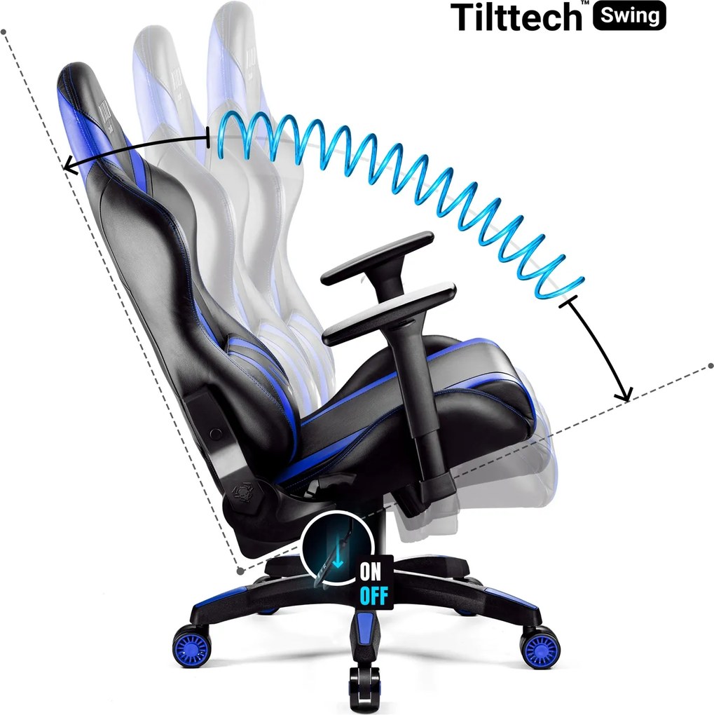 Fotel dla graczy Diablo X-Horn 2.0 Normal Size czarno-niebieski
