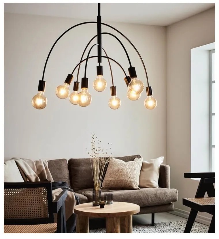 Czarna lampa wisząca Markslöjd Lavello, szer. 94,5 cm