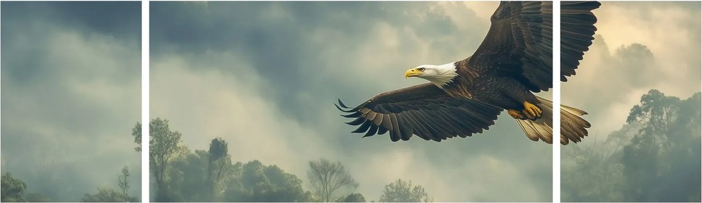 Obraz - Lecący orzeł (170x50 cm)