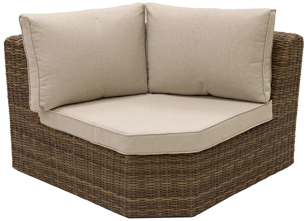 Rattanowy zestaw modułowy BORNEO LUXURY dla 7 osób (brązowy)