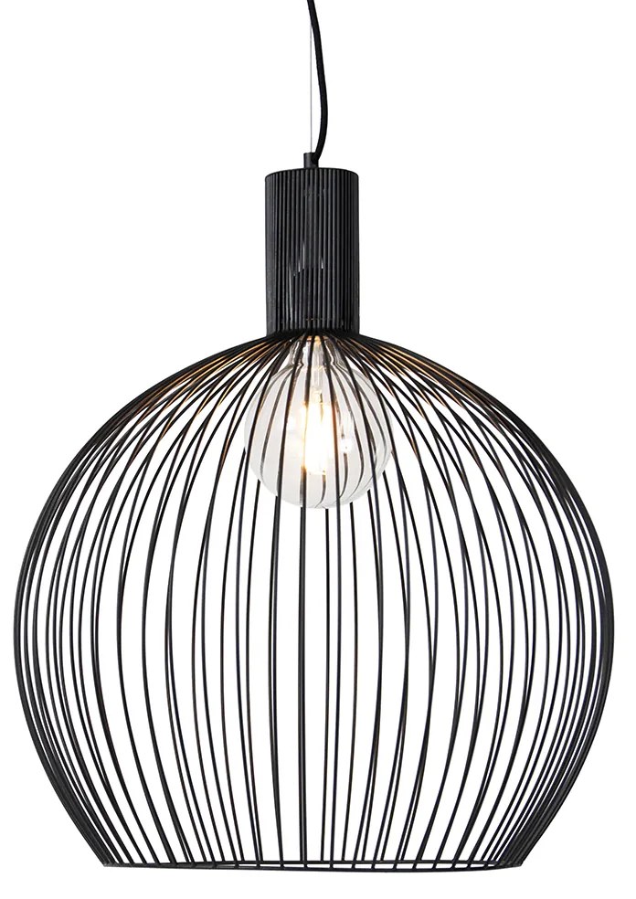 Inteligentna okrągła lampa wisząca czarna 50 cm w tym Wifi G95 - Dos