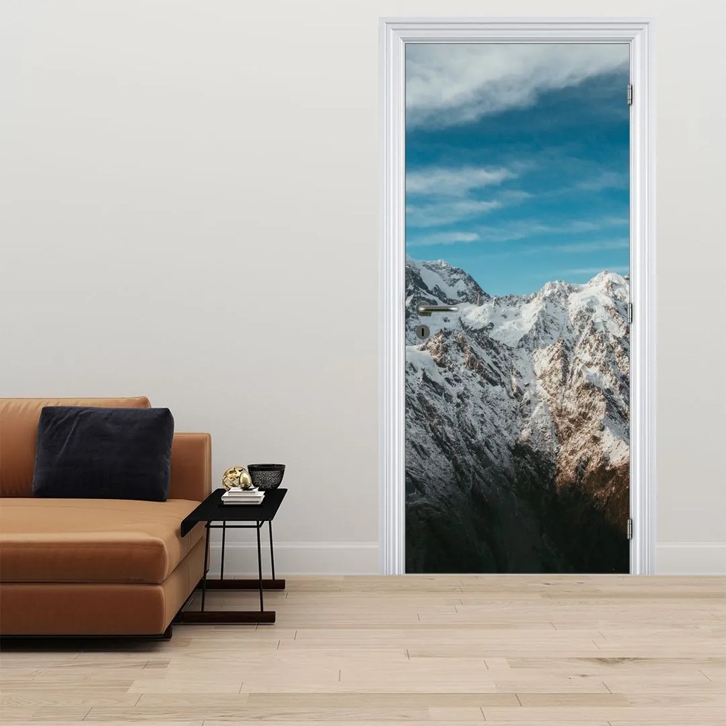 Fototapeta na drzwi - Śnieżne szczyty (95x205cm)