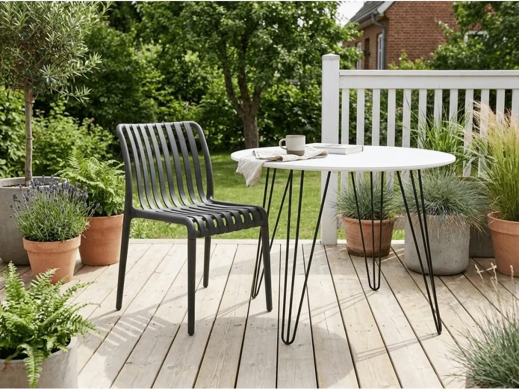 Plastikowe krzesło TREGO, antracytowe