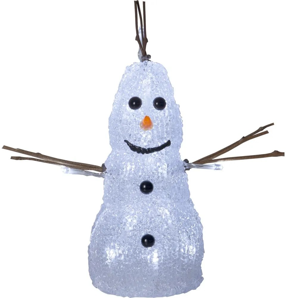 Biała świąteczna dekoracja świetlna Crystal Snowman – Star Trading