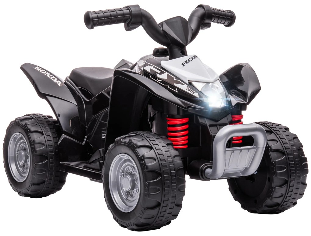 AIYAPLAY Elektroquad, Kinderquad, 2,8 km/h, Reflektor LED, dla 1,5-3 lata, czarny, 65,5 x 38,5 x 43,5cm