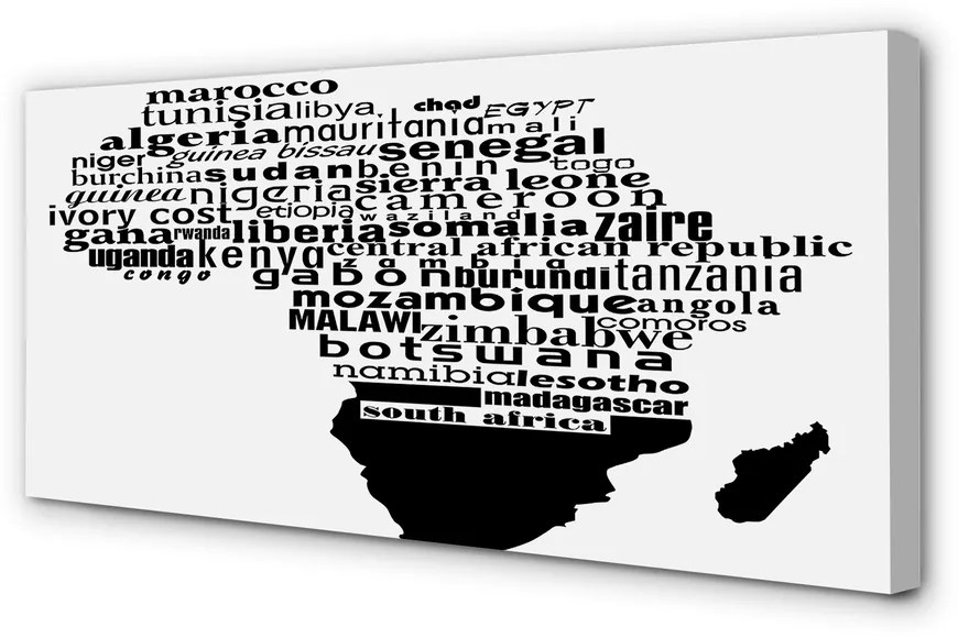 Fotoobraz na płótnie Czarno-Białe Napisy