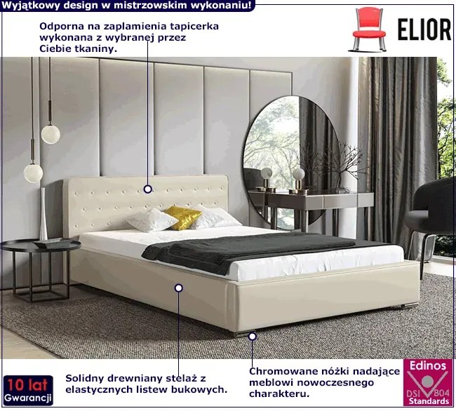 Łóżko tapicerowane Higa 2X 120x200 - 44 kolory