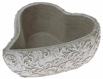 Betonowa doniczka serce Orient, 16 x 6 x 18 cm