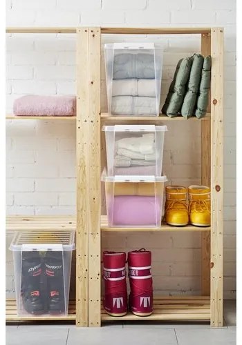 SmartStore Pojemnik z białymi klipsami Classic, 21l, 21 l