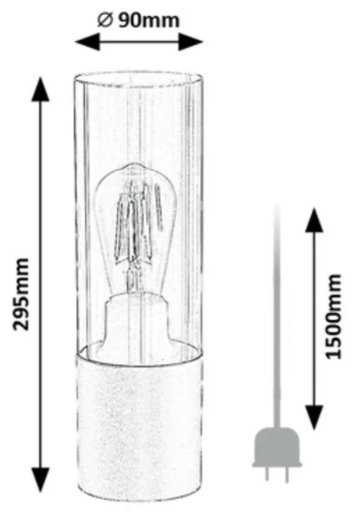 Rabalux 74050 lampa stołowa Ronno, czarny