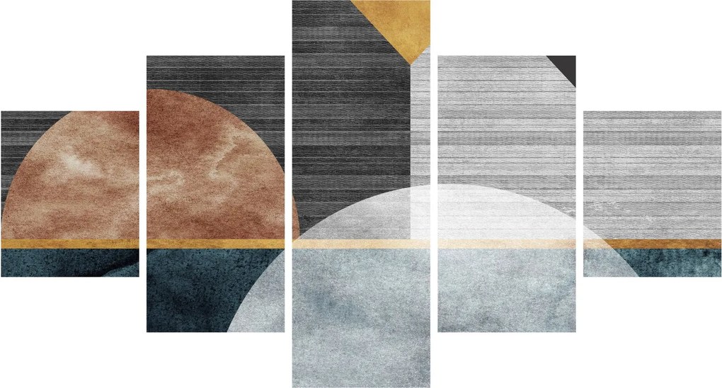 Obraz - Kształty i tekstury (125x70 cm)