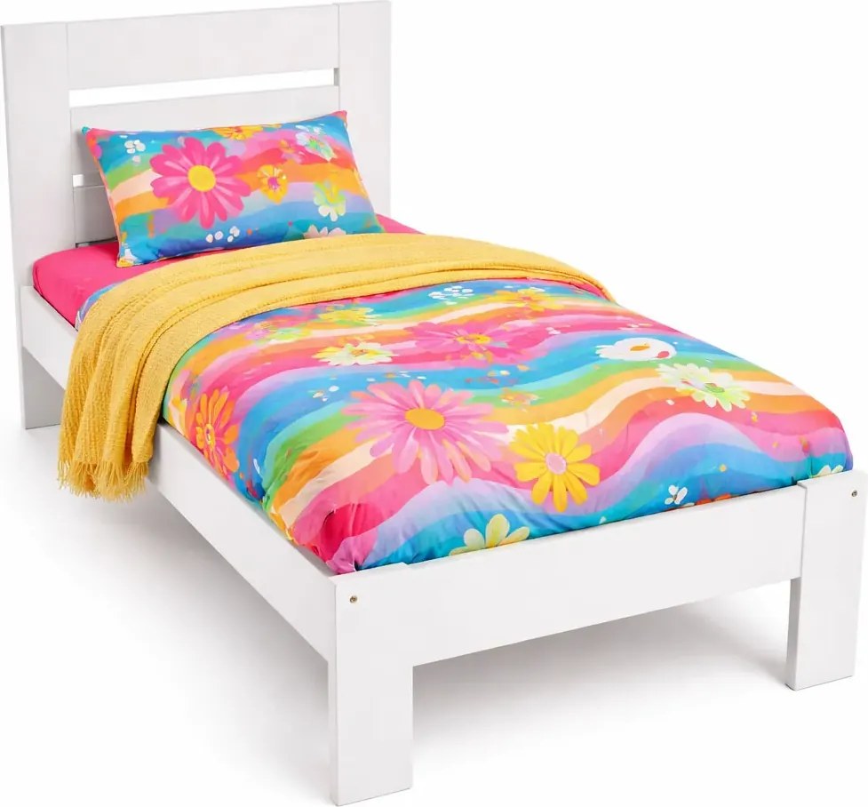 Pojedyncze łóżko w kolorze białym 90x200 M9-R98