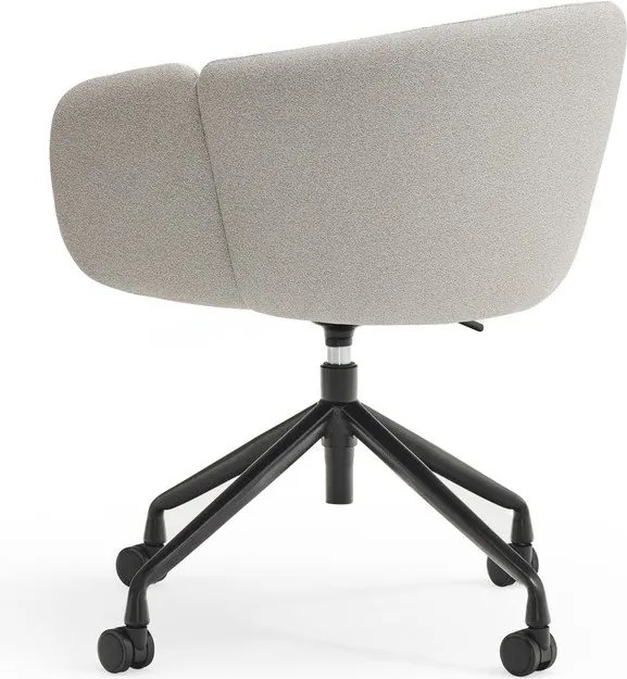 Jasnoszare tapicerowane krzesło biurowe Add – Teulat