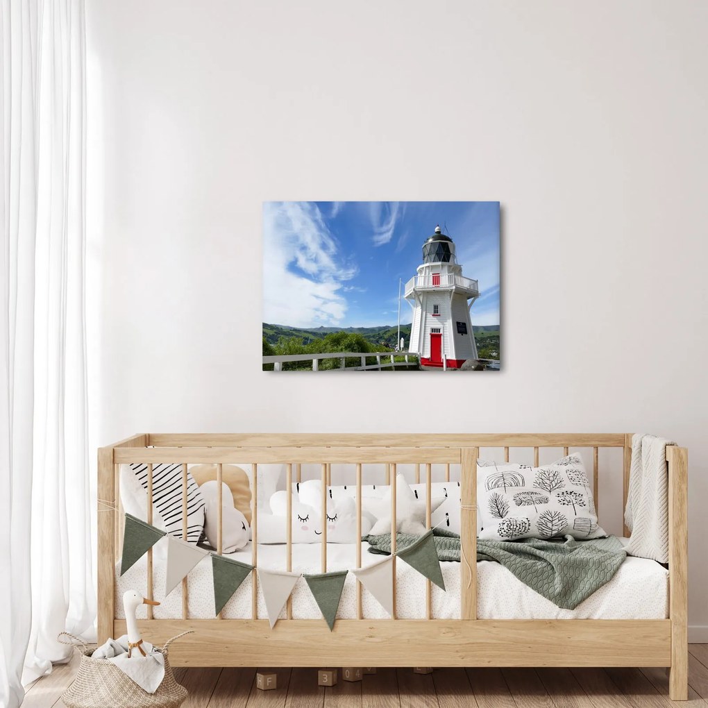 Obraz latarni morskiej Akaroa w Nowej Zelandii (70x50 cm)
