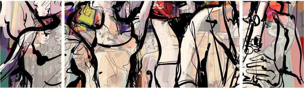 Obraz - Jazzowa noc (170x50 cm)