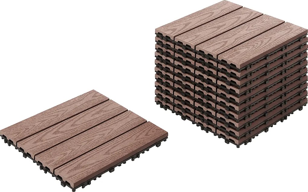 Płytki tarasowe ATESSA Kompozyt WPC Brązowy