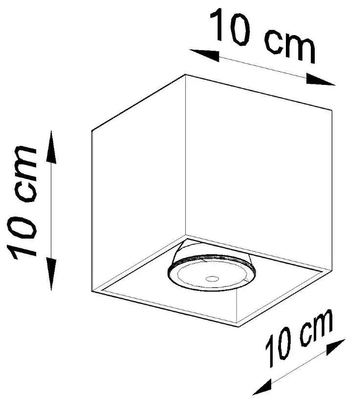 Plafon QUAD 1 szary SOLLUX LIGHTING