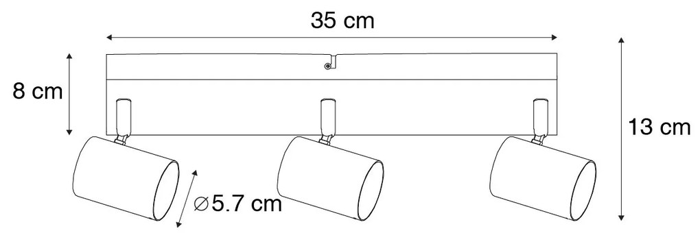 Inteligentny Plafon / Reflektorek / Spot / Spotow / Lampy sufitowe biały prostokątny w tym 3 Wifi GU10 - Jeana Nowoczesny Oswietlenie wewnetrzne