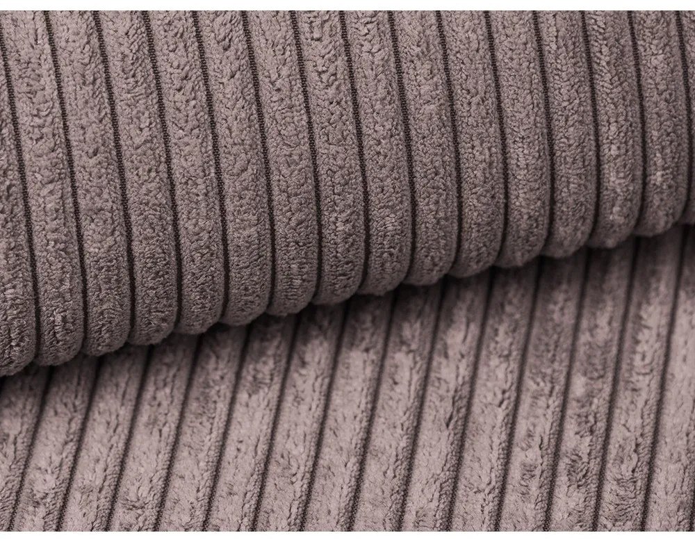 Szaroróżowa sztruksowa rozkładana sofa 195 cm Nona – Makamii