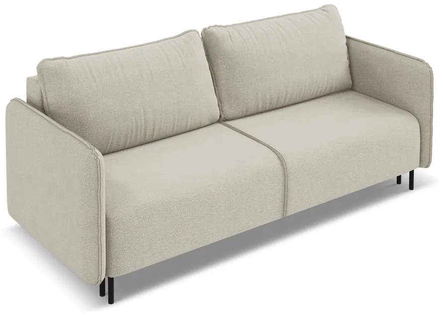 Beżowa rozkładana/ze schowkiem sofa 226 cm Luana – Makamii