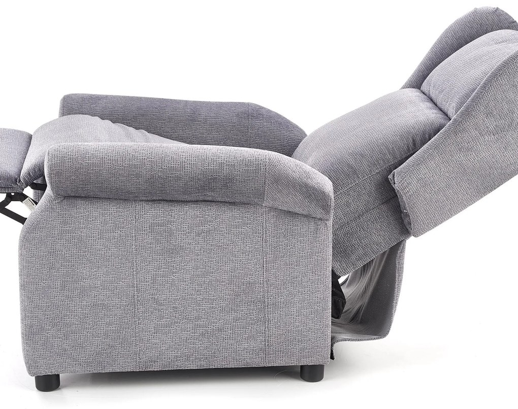 Fotel Uszak Rozkładany Szary AGUSTIN 2