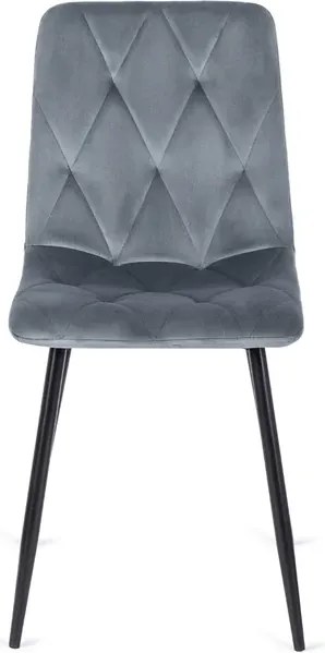 Zestaw Stół Okrągły Rozkładany HARRY 102-142 cm Dąb Craft/Czarny i 6 Krzeseł Tapicerowanych ROBIN Szarych Nowoczesnych