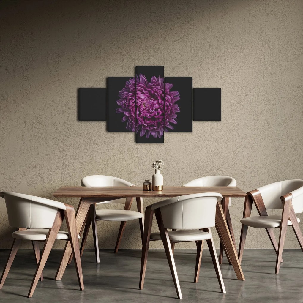 Obraz fioletowego kwiatu (125x70 cm)