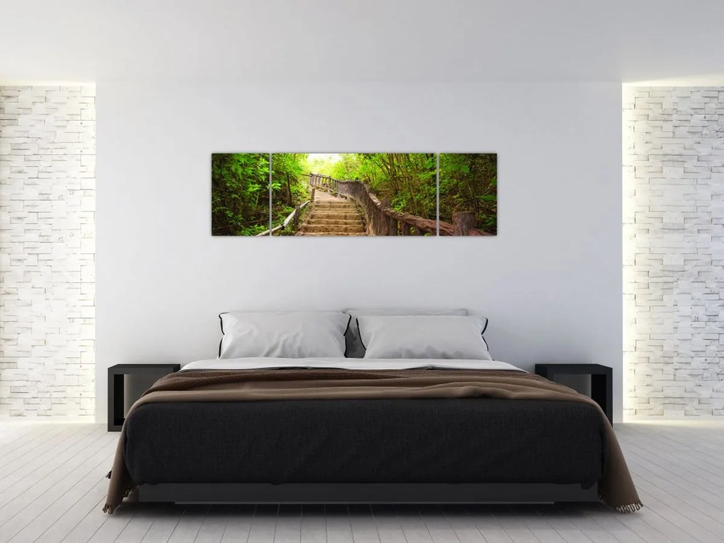 Obraz - Schody w przyrodzie (170x50 cm)