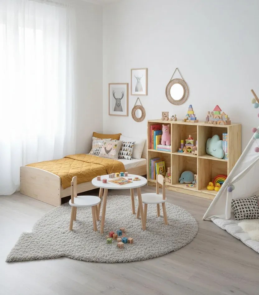 Drewniany regał na zabawki D8-T86